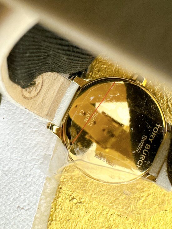 Tory Burch TBW2002 Gigi Gold Ivory Leather Double Wrap Strap Watch main image 7